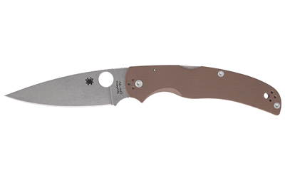Spyderco Native Chief, Folding Knife, 4.08" Drop Point Blade, 9.08" Overall Length, CPM 15V Blade Steel, Plain Edge, Satin Finish, Silver Blade