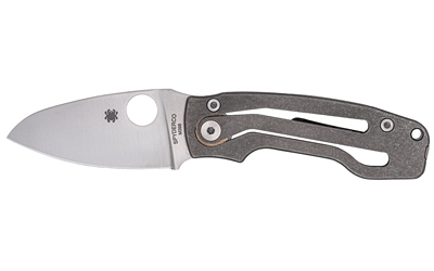 Spyderco PITS 2 SLIPIT, Folding Knife, 2.74" Drop Point Blade, 6.45" Overall Length, M398 Blade Steel, Plain Edge, Satin Finish, Silver