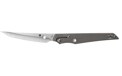 Spyderco Cobol, Folding Knife, 3.63" Tanto Blade, 8.25" Overall Length, Bohler M390 Blade Steel, Plain Edge, Satin Finish, Silver