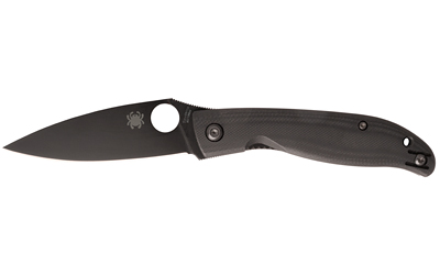 Spyderco Mantra 4, Folding Knife, 3.34" Drop Point Blade, 7.5" Overall Length, 8Cr13MoV Blade Steel, Plain Edge, Black Oxide Finish