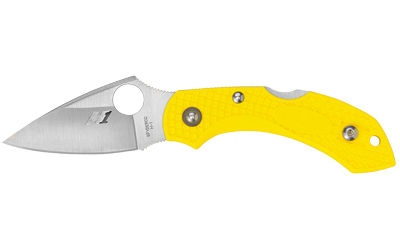 Spyderco Dragonfly 2 Salt, Folding Knife, 2.28" Drop Point Blade, 5.58" Overall Length, H-2 Blade Steel, Plain Edge, Satin Finish, Silver
