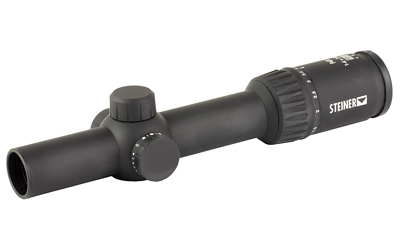 Steiner P4Xi, Rifle Scope, 1-4X, 24mm Objective, 30mm Tube Diameter, 1/4 MOA, Second Focal Plane, Matte Finish, Black