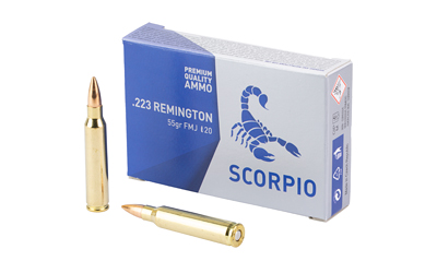 STV Technology Scorpio Ammo, 223 Remington, 55 Grain, Full Metal Jacket, 20 Round Box