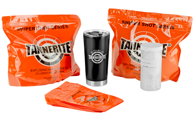 Tannerite 10 LB Gift Pack, 10 Pounds of Tannerite, 20 Load Your Own Targets, 1 Tannerite Tumbler