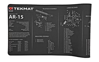 TekMat AR-15 Ultra Premium Gun Cleaning Mat, Includes Small Microfiber TekTowel, Packed In Tube