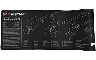 TekMat Ultra Mat, Remington 870, Thermoplastic Surface Protects Gun From Scratching, 1/4" Thick, 15"x44", Tube Packaging, Black