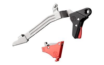 Timney Triggers Alpha Competition Trigger, Fits Glock Gen 6 17/19/45, Black and Red