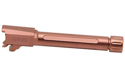 True Precision Barrel, 9MM, Fits P365 Fuse, TiCN Finish, Copper, Threaded Barrel, 1/2X28 Thread Pitch