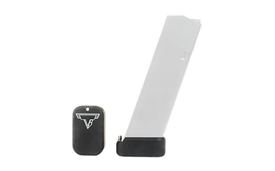 Taran Tactical Innovation Base Pad, Fits Glock +0, 9/40 Double Stack, Hard Coat Anodized Finish, Black