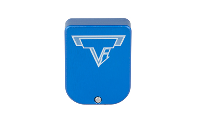 Taran Tactical Innovation Base Pad, Magazine Extension, Fits 2011 Style Magazines in 9MM/38 Super, +2 Rounds of 9MM, Anodized Finish, Bright Blue