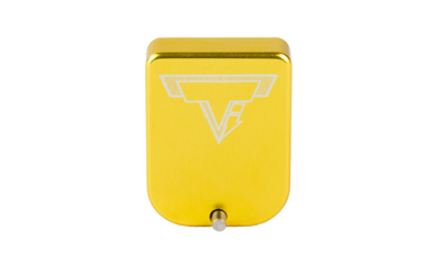 Taran Tactical Innovation Base Pad, Magazine Extension, Fits 2011 Style Magazines in 9MM/38 Super, +2 Rounds of 9MM, Anodized Finish, Gold
