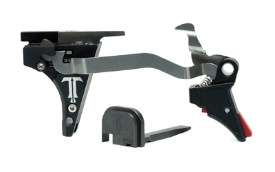 TriggerTech Legacy Special, Straight Trigger, Fits Standard GLOCK Frames Gen 1-5, Matte Finish, Black and Red