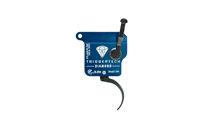 TriggerTech Rough Diamond, Single-Stage Trigger, Fits Remington 700 Clones, Pro-Curve Trigger, No Bolt-Release, Left Hand, PVD Finish, Blue and Black