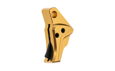Tyrant CNC Improved Tyrant Trigger System, Trigger Shoe, Fits GLOCK Gen 5/6, Anodized Finish, Gold Body with Black Safety Blade