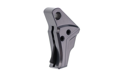 Tyrant CNC Improved Tyrant Trigger System, Trigger Shoe, Fits GLOCK Gen 5/6, Anodized Finish, Gray Body with Black Safety Blade