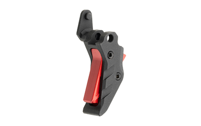 Tyrant CNC Intellifire Trigger, Shoe Only, Matte Finish, Black Body with Red Safety Blade, Fits Sig Sauer P365