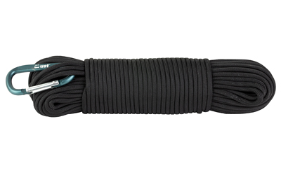 UST - Ultimate Survival Technologies Para 550 Utility Cord, 100 Foot, 100% Nylon, Includes Carabiner, Black