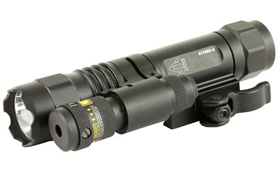 Leapers, Inc. - UTG AccuShot, Flashlight, Fits Picatinny, LED Weapon Flashlight with Adjustable Red Laser, 400 Lumen, with Quick Detach Mount