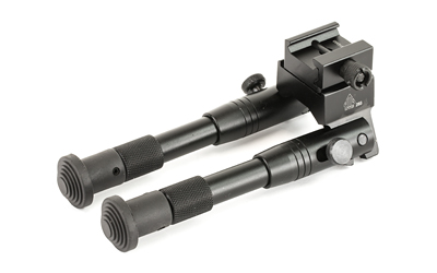 Leapers, Inc. - UTG Shooter's SWAT Bipod, Fits Picatinny Rail or Swivel Stud, 6.2" - 6.7", Tactical Low Profile with Adjustable Height, Black