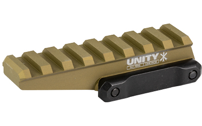 Unity Tactical FAST, Red Dot Riser, Elevates Lower 1/3 Mount to 2.26" Optical Height, Direct to Picatinny, Anodized Finish, Flat Dark Earth