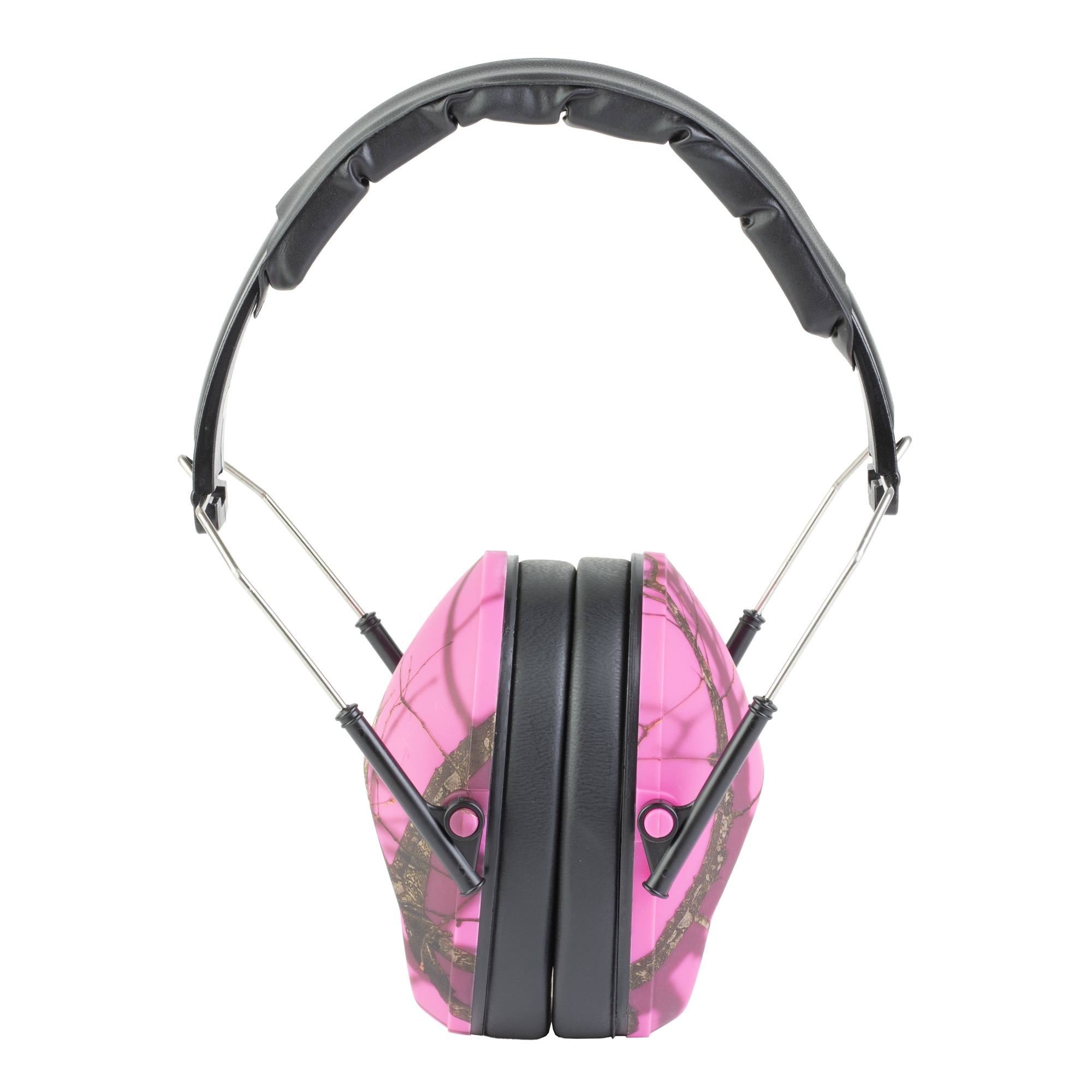 Walker's Low Profile Folding Muff, Earmuff, Folding Design, Pink Mossy Oak Camo