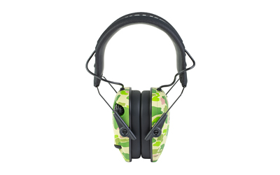 Walker's Razor Slim, Electronic Earmuff, Low-Profile Design, Green Frog Skin Camo