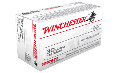 Winchester Ammunition USA, 30 Carbine, 110 Grain, Full Metal Jacket, 50 Round Box