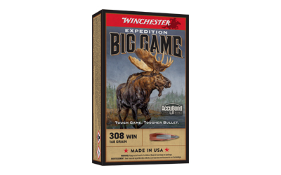 Winchester Ammunition Big Game Long Range, 308 Winchester, 168 Grain, AccuBond LR, 20 Round Box