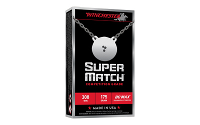 Winchester Ammunition Super Match, 308 Winchester, 168 Grain, Boat Tail Hollow Point, 20 Box Round