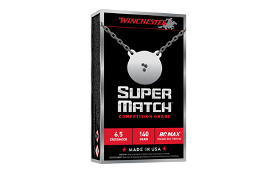 Winchester Ammunition Super Match, 6.5 Creedmoor, 140 Grain, Boat Tail Hollow Point, 20 Round Box