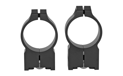 Warne Permanent Attached Fixed Ring Set, Fits Ruger M77, 30mm High, Matte Finish