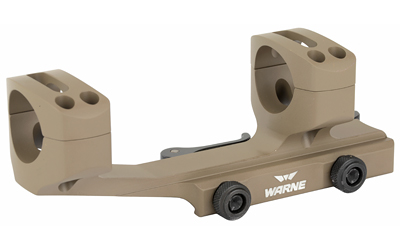 Warne Quick Detach Cantilever Mount, 30mm, Fits AR Rifles, Extended Skeletonized, Dark Earth Finish