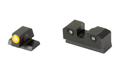 XS Sights R3D 2.0, Tritium Night Sight, Fits Canik TP9SF, Orange Front Outline, Green Tritium Front/Rear