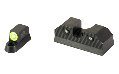 XS Sights R3D, 2.0, Tritium Night Sight, For CZ P10, Standard Height, Green Front Outline, Green Tritium Front/Rear