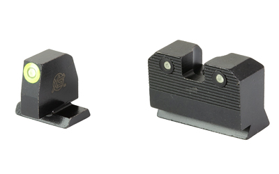 XS Sights R3D 2.0, Suppressor Height Night Sight, For S&W M&P OR Full Size & Compact, Green Front Outline, Green Tritium Front/Rear