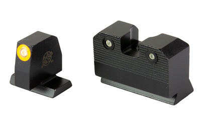 XS Sights R3D 2.0, Suppressor Height Night Sight, For S&W M&P OR Full Size & Compact, Orange Front Outline, Green Tritium Front/Rear