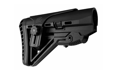 XTS Adjustable Stock with Cheek Rest, Fits AR-15 with Mil-Spec Buffer Tubes, Matte Finish, Black