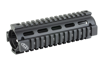 XTS Two Piece Quad Rail, Handguard, Fits AR Rifles, Aluminum Construction, Carbine Length, Black