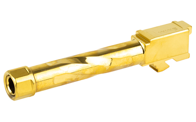 Zaffiri Precision Pistol Barrel, 9MM, 4.5", Threaded, Fits Glock 19 Gen1-5, Titanium Nitride Finish, Gold