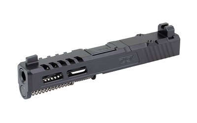 Zaffiri Precision ZPS.2 Slide, Fits GLOCK 19 Gen 5, Flush and Crown Barrel, Cerakote Finish, Black, RMR Optic Cut